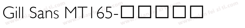 Gill Sans MT165字体转换